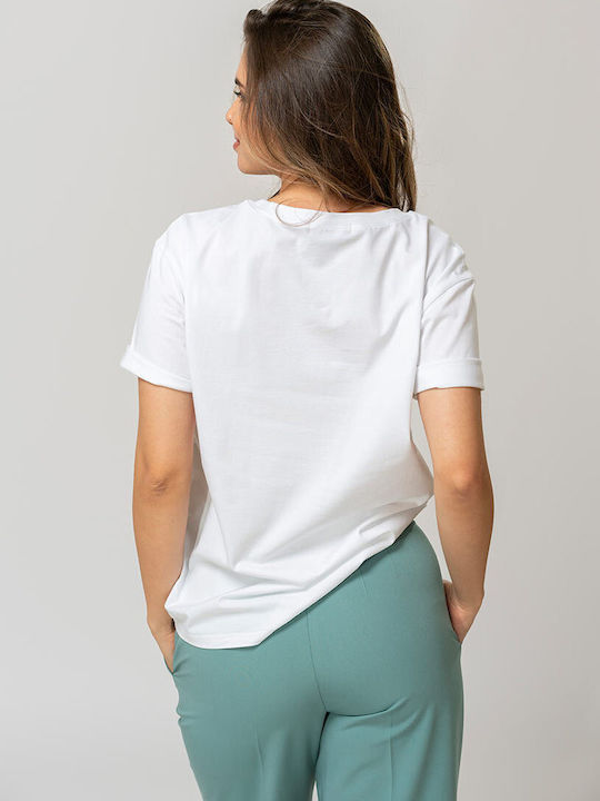 Bluza Damă Tricou Alb