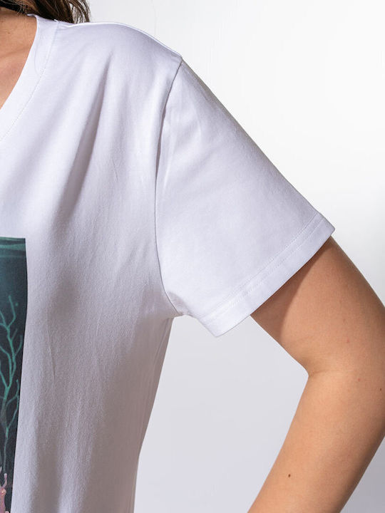 Tricou Damă Alb