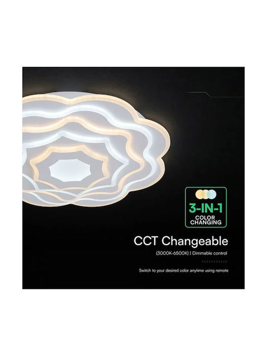 V-TAC Plafonieră de Tavan 51 cm cu LED Integrat și Telecomandă