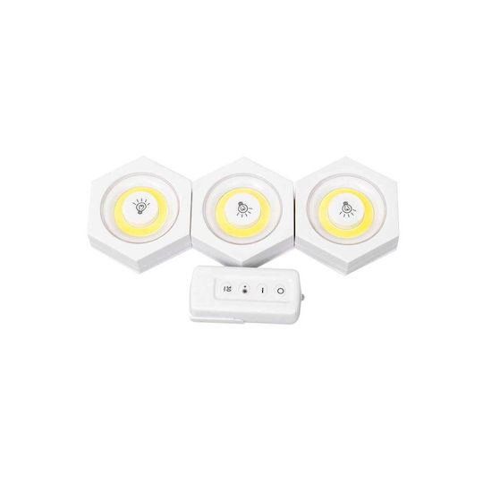 Set 3 Lămpi Led Telecomandă Mobilier Autocolant Hexagon Z-tools Zts 8222