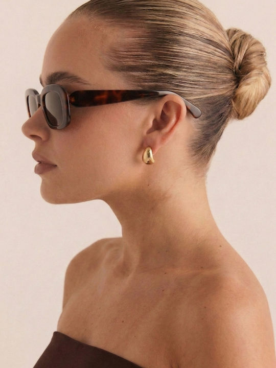 Luigi Ochelari De Soare Unisex Cu Ramă Din Plastic / Acetat Animal Print