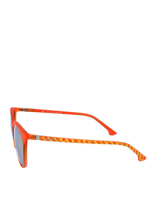 Police Unisex Sunglasses With Orange Frame And Orange Lens