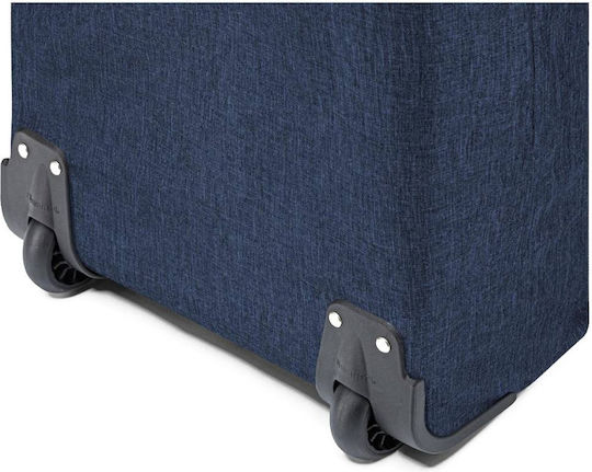 Fabric Foldable Blue Shopping Trolley 43lt