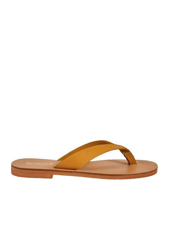 Women's Flat Sandals In Yellow Colour