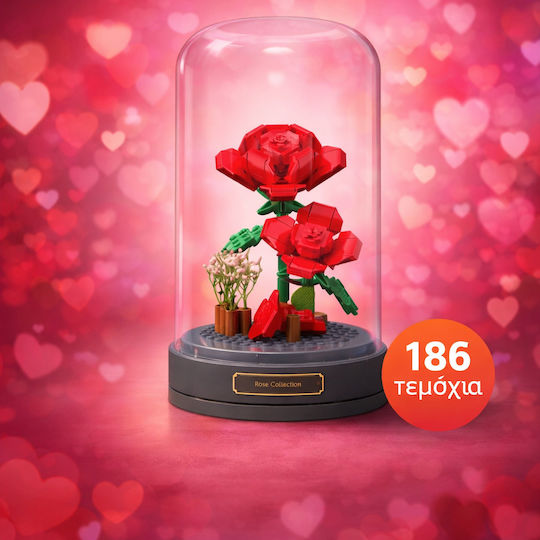 ToyMarkt Building Blocks Red Rose for 3+ Years 186 Pieces
