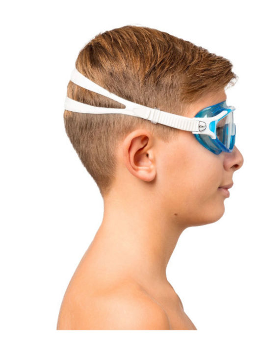 CressiSub Baloo Kid Swimming Goggles Adults with Anti-fog Lenses Blue/White Turquoise