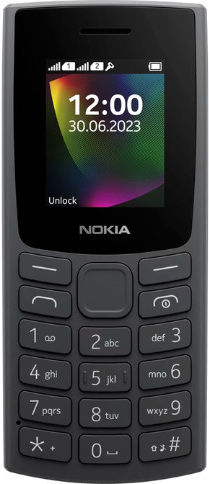 Nokia 106 (2023) Dual SIM Mobile Phone with Buttons (Greek Menu) Black