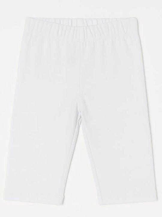 Kids Legging Cycling Short White