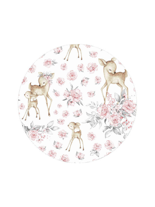 MimiNu Set Lenjerii De Patut Bebe Pentru Cradle Din Bumbac Cu Cauciuc Roz 35x80cm