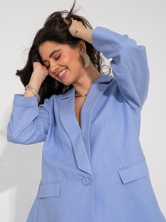 Hermosa Parma Sacou Dama Albastru