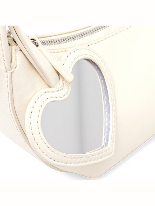 Damentasche Schulter Creme