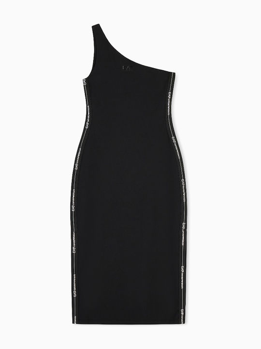 Summer Midi Dress with Tearing Black 7W000962AF12484 UC001