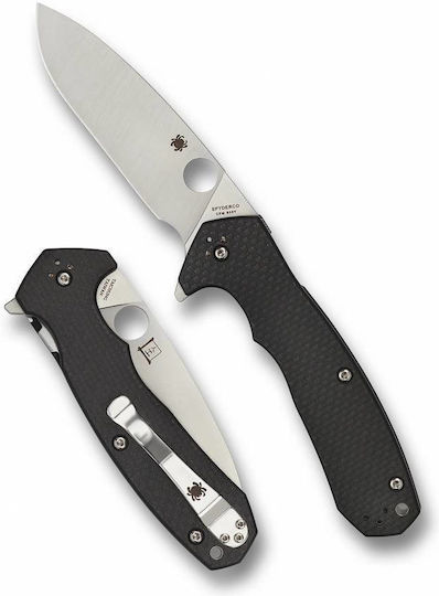 Spyderco Μαχαίρι Μαύρο σε Θήκη
