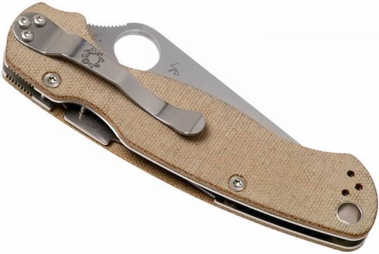 Spyderco Paramilitary 2 Cuțit Maro în Husă