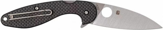 Spyderco Black Knife in Sheath