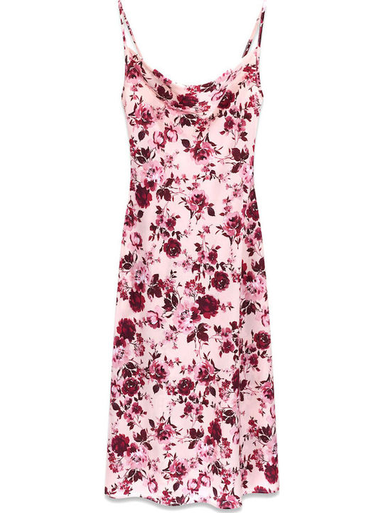 Akilina Summer Midi Dress for Wedding Christening Drape Fuchsia