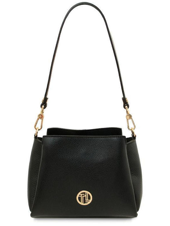 Leather Women's Shoulder Bag Gold