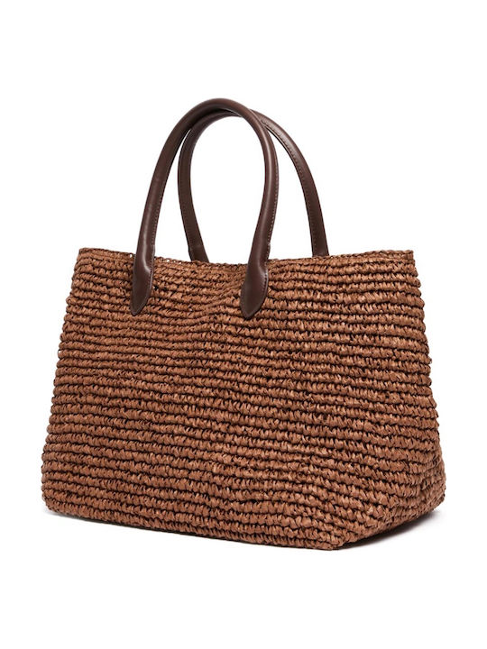 Fabric Women's Shopper Bag Brown