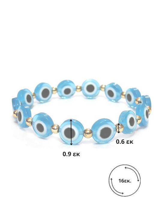 Brățară Pentru Femei Cu Design Ochi Protector Din Alamă Plăcată Cu Aur 16cm Brățară Pentru Femei Cu Design Ochi Protector Din Alamă Plăcată Cu Aur 16cm