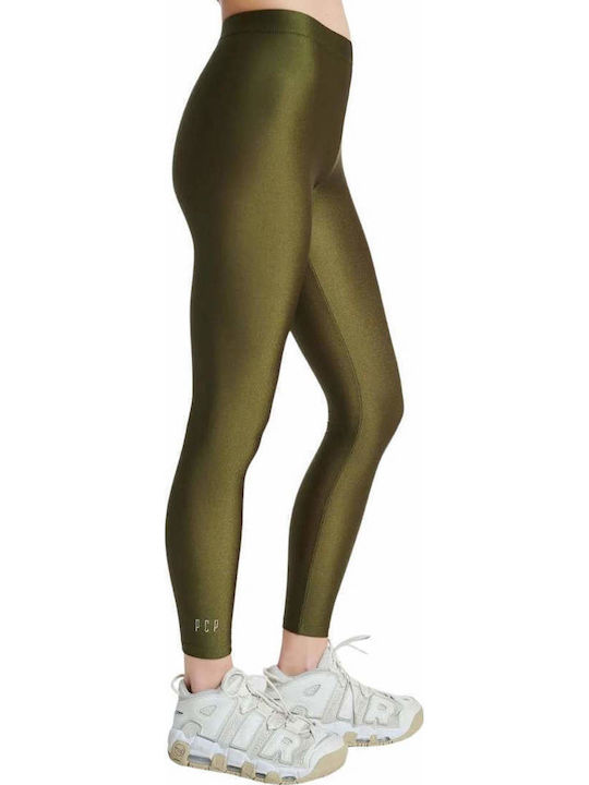 Jacqueline Women's Capri Everyday Legging Shiny OLIVE