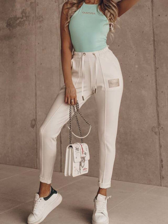 Pantaloni De Trening Largi Albi