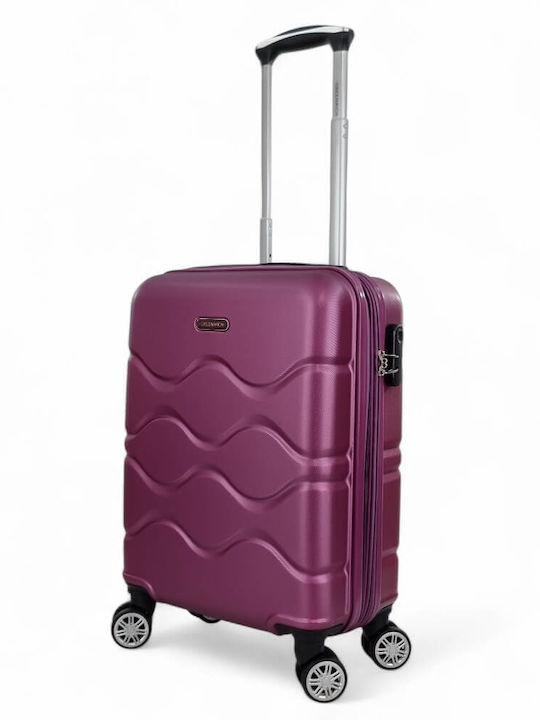 Greenwich Polo Club Cabin Hard Purple Suitcase with 4 Wheels Height 55cm