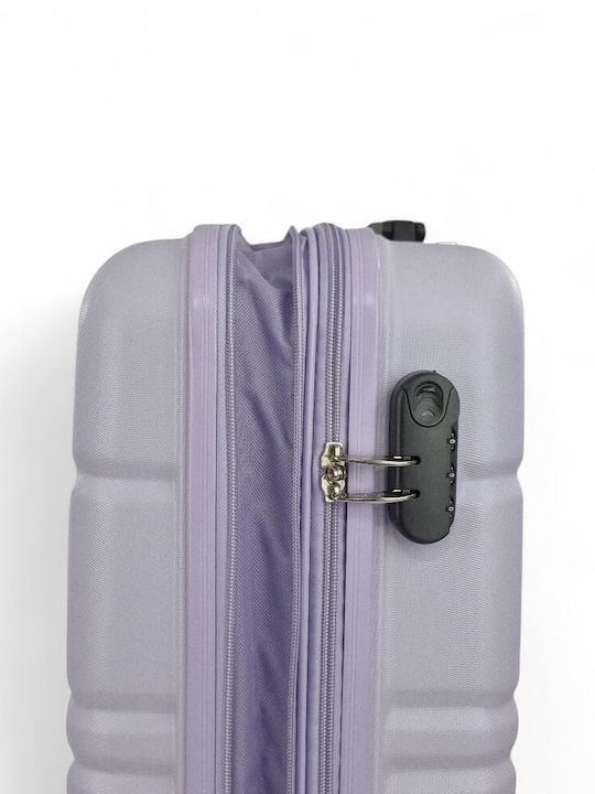 Greenwich Polo Club Cabin Hard Travel Suitcase Lila with 4 Wheels Height 55cm