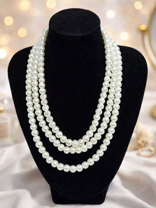 Velve Necklace With Pearls