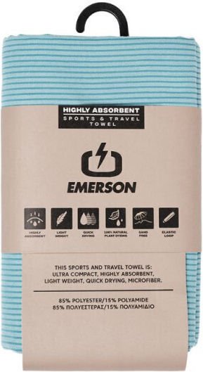 Emerson Πετσέτα Ταξιδιωτική 160 X 86 Εκ Tirquoise 1000043230258