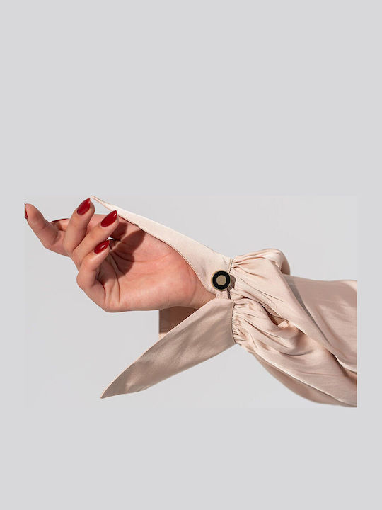 Chabela Bluza Damă Satin Bej