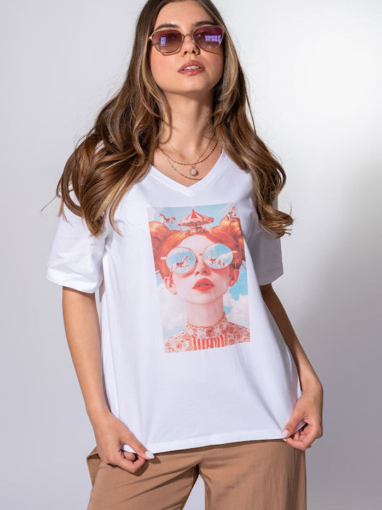 Tricou Damă Alb