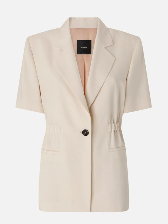 Pinko Kurzes Blazer für Damen Ecru