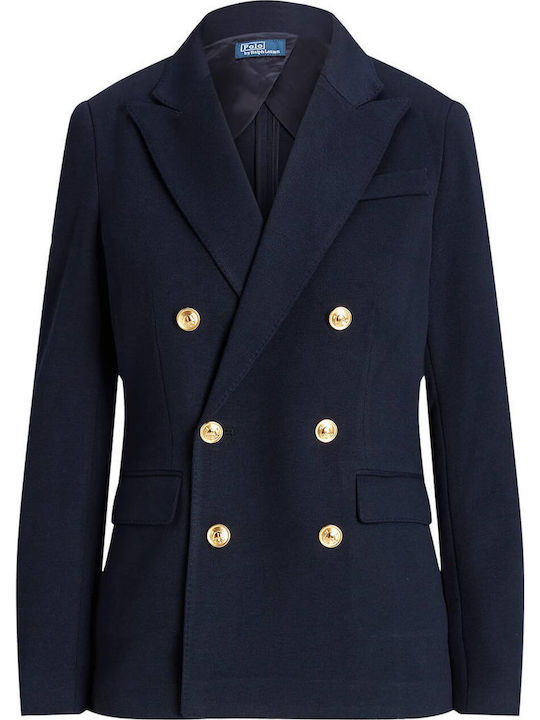 Ralph Lauren Γυναικείο Σταυρωτό Σακάκι Χρυσό