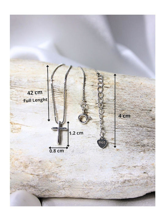 Woman Cross Made of Silver with Chain