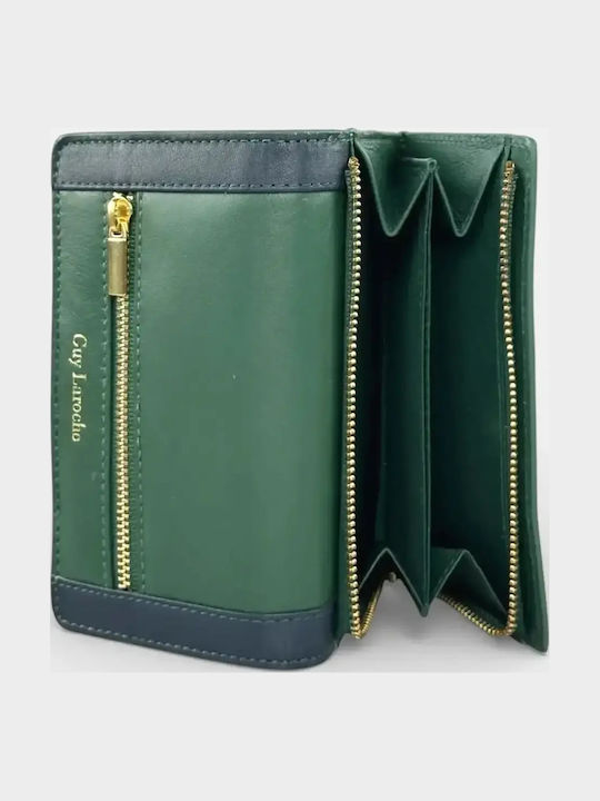 Small Leather Women's Wallet with RFID Green