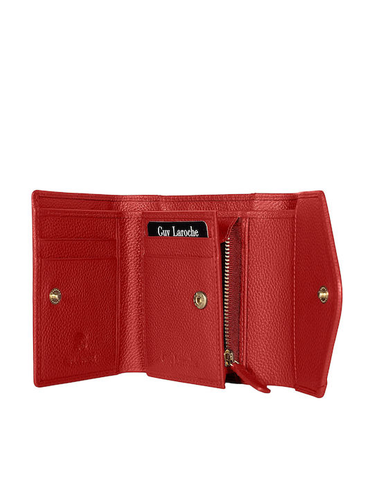 Kleines Leder Damenbrieftasche mit RFID Rot