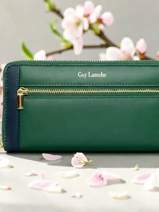 Large Leather Women's Wallet with RFID Green
