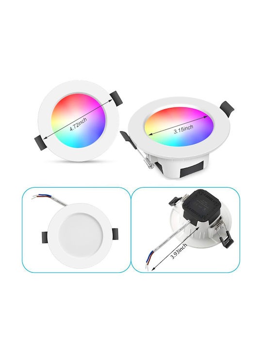 Recessed Spot with Built-in LED RGB White 10pcs