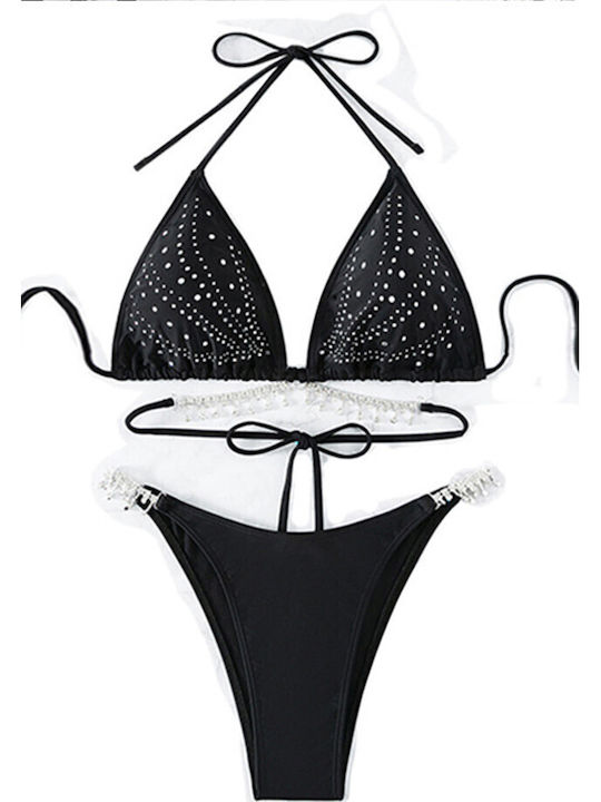 Set Bikini Τριγωνάκι & Brazil Μαύρο