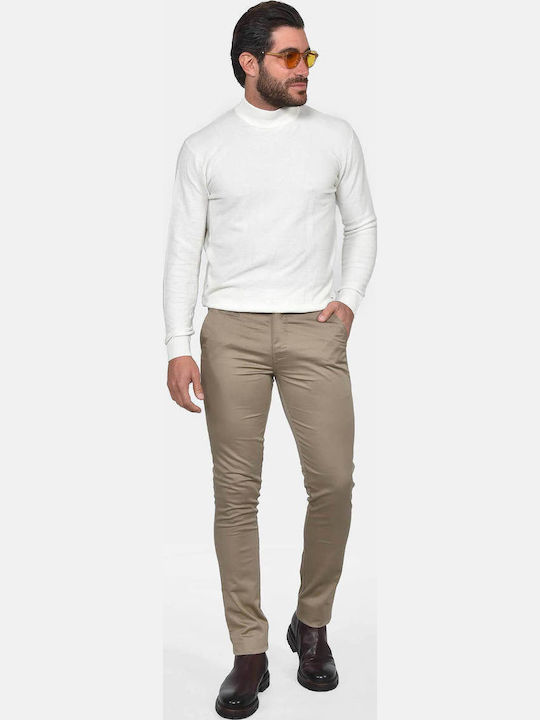 Herrenhose Chino Elastisch Khaki