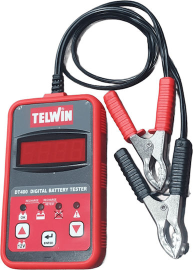 Telwin DT400 Digital Test de baterie cu cleme de crocodil