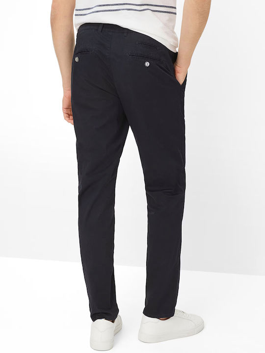 Chino Trousers in Straight Leg Dark Blue