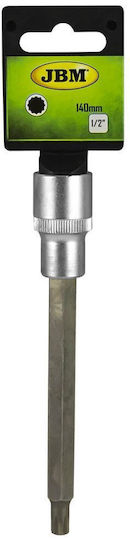 JBM Bit-Stecknuss mit Spline-Bit und Antriebsvierkant 1/2'' Größe M8x140mm 1Stück