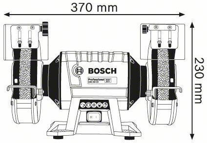 Bosch Δίδυμος Τροχός GBG 60-20 Professional με Ισχύ 600Watt