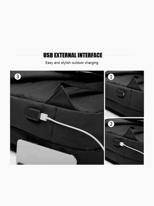 Arctic Hunter 1701l Waterproof Laptop Backpack 15.6" with USB Port in Black Colour