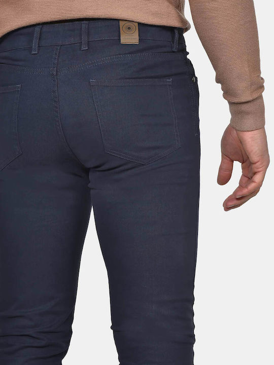 Herrenhose Elastisch Regulär Passform Marineblau