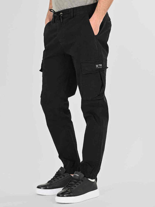 Herrenhose Cargo Elastisch Schwarz