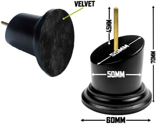 Green Stuff World Tapered Round Bust Plinth 5 X 5 Cm Black