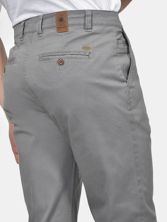 Herrenhose Chino Elastisch Regulär Passform Grau