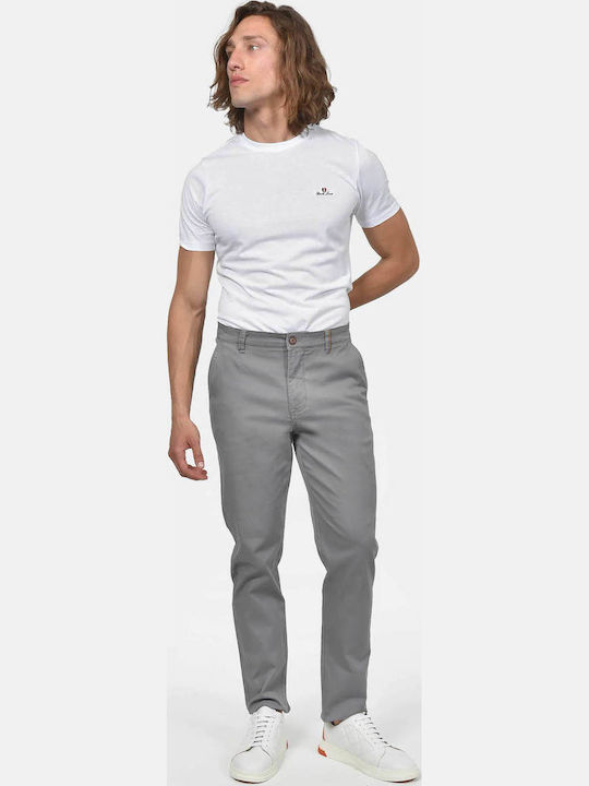 Herrenhose Chino Elastisch Regulär Passform Grau